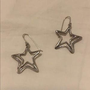 Sterling silver star earrings